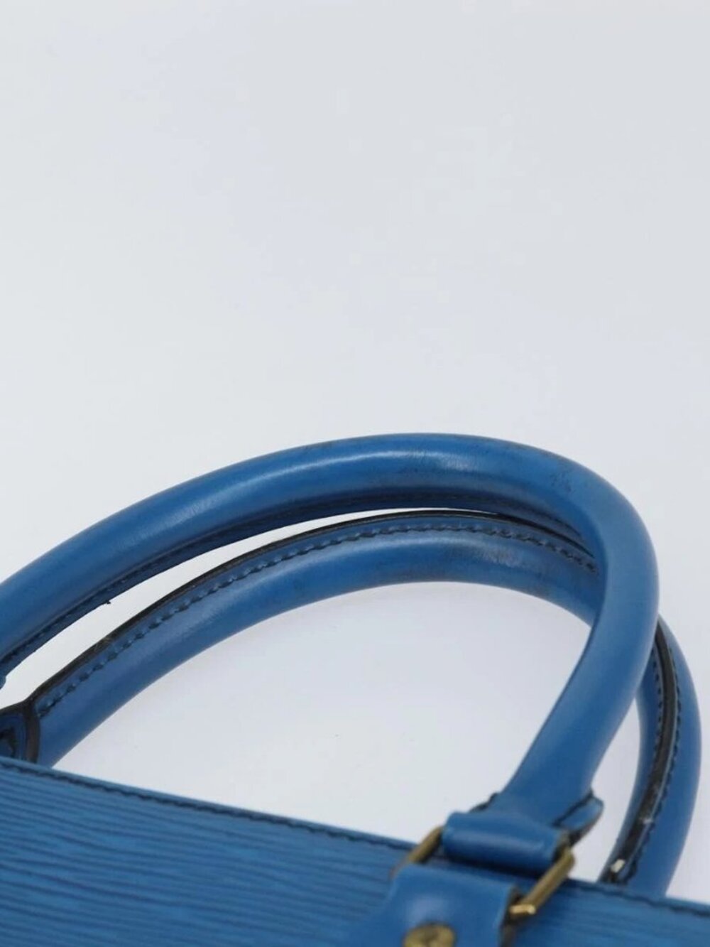 LOUIS VUITTON Epi Sac Plat Hand Bag Blue M52075 LV Auth 169982 - Picture 9 of 16